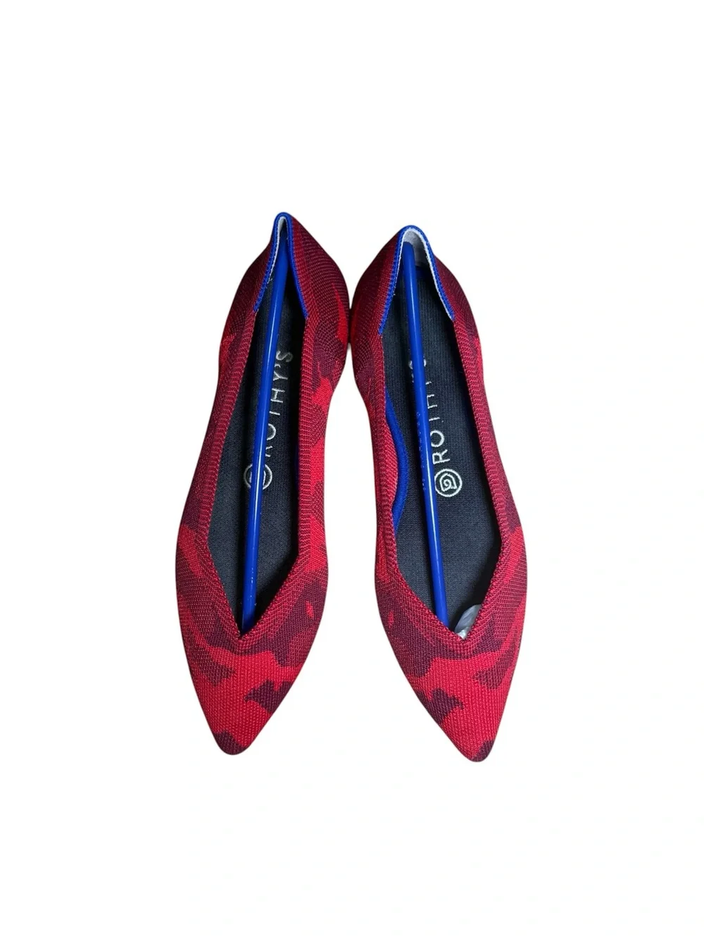 Rothy's The Point Magenta Heather Purple Pointed Flats Size 8.5 w/ Box